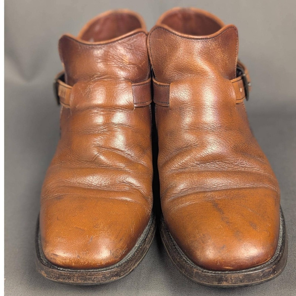 Mens 8D | Women 9.5 Vtg 70s Mason Shoes Monk Strap Boot Leather USA Disney Bound